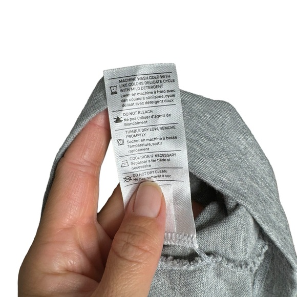 Vince | Short Sleeve Tie-Waist Dress Heather Gray XXS - Picture 7 of 7